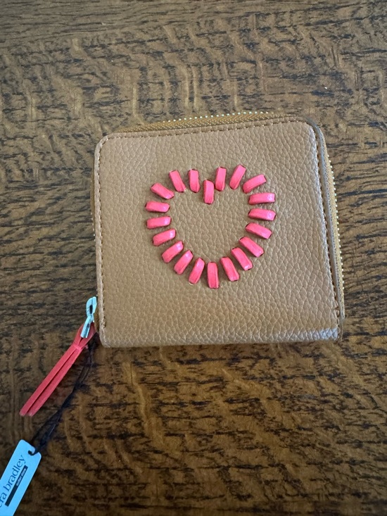 Vera Bradley Handbags - NWT Vera Bradley Tan Zip-Around Wallet with Red Heart Accent